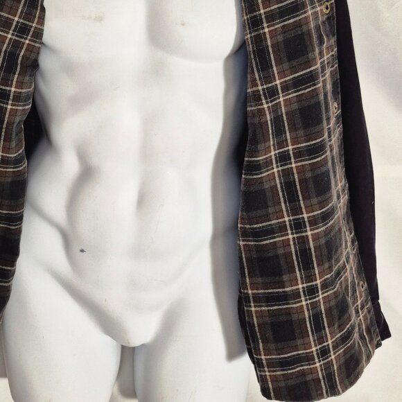 BASIC EDITIONS denim jacket, black, 100% Cotton, metal buttons, lined. size MED. - Picture 12 of 16